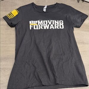 Black Graphic Tee - Keep Moving Forward